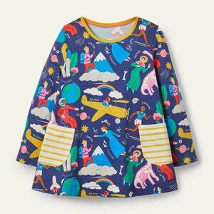 NWOT Mini Boden Educational Jersey Pocket Tunic